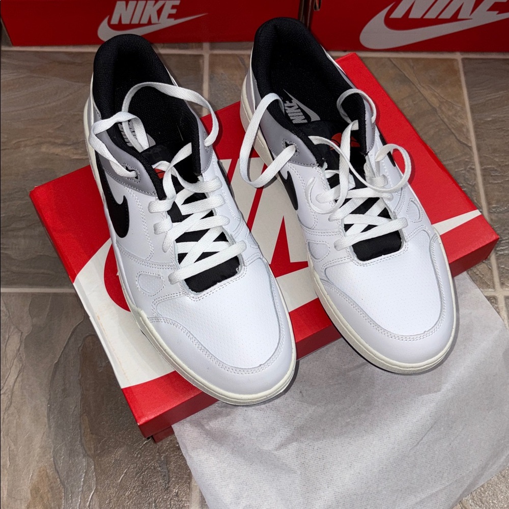 Nike Full Force Low Men's White and Black Sneakers